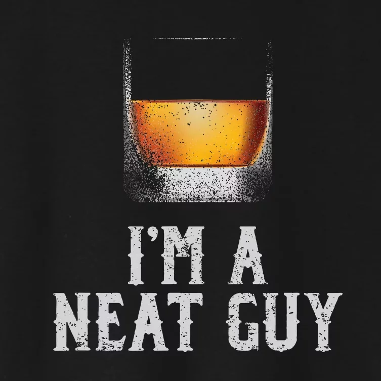 Im A Neat Guy Whiskey Neat Bourbon Drinker Women's Crop Top Tee