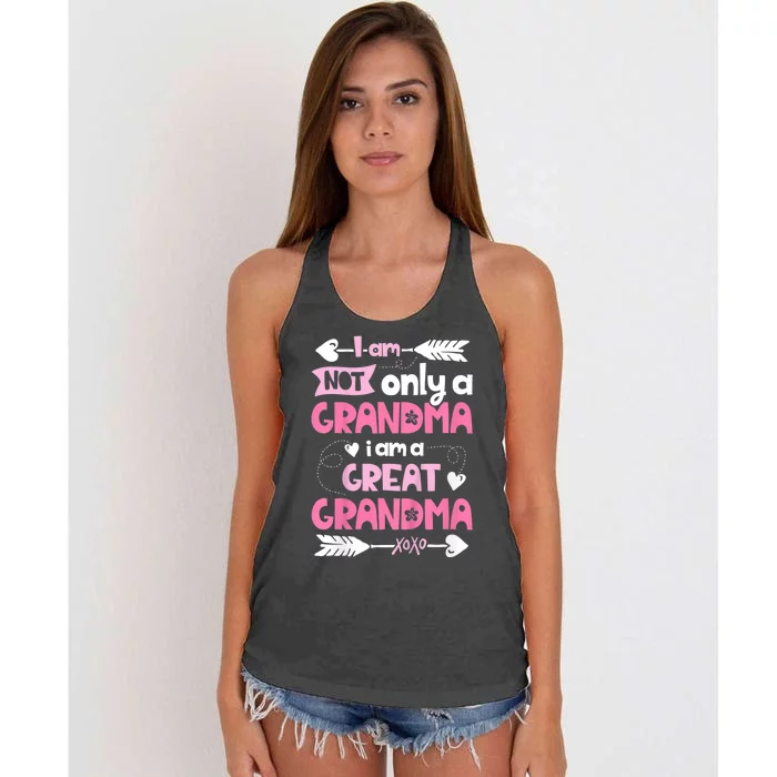 I Am Not Only A Grandma Family Women Great Grandma Women's Knotted Racerback Tank