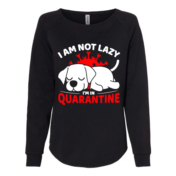 I Am Not Lazy Im In Quarantine Womens California Wash Sweatshirt