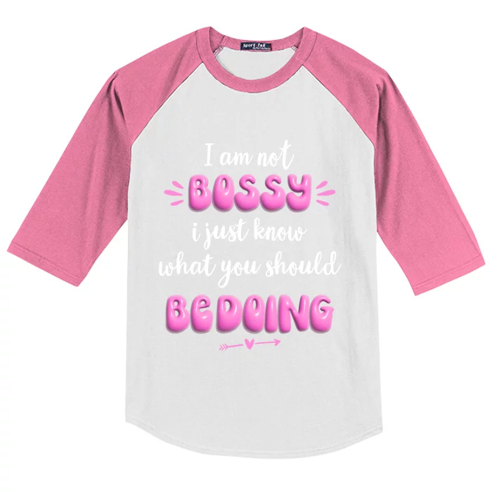 I Am Not Bossy I Just Know What You Should Be Doing Funny Great Gift Kids Colorblock Raglan Jersey