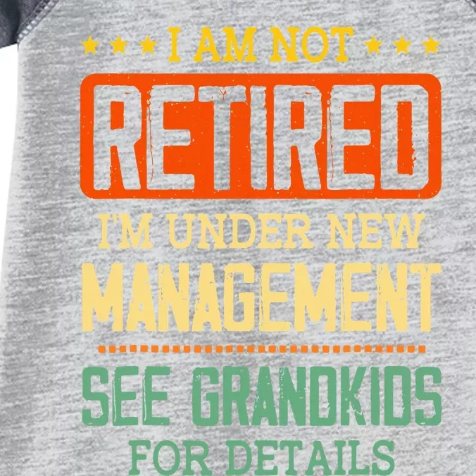 I Am Not Retired IM Under New Managet See Grands Infant Baby Jersey Bodysuit