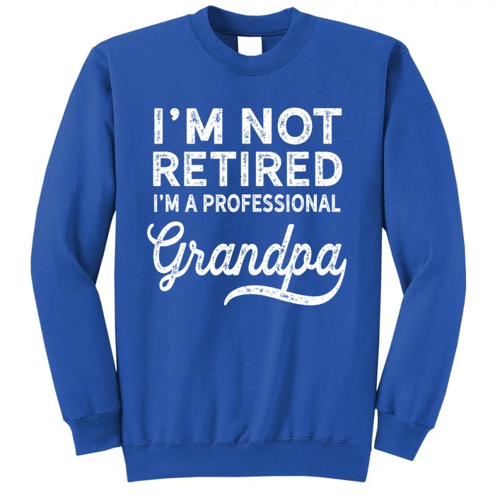 I Am Not Retired I'm A Professional Grandpa Gift For Grandpa Tall Sweatshirt