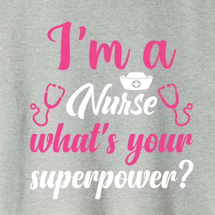 Im A Nurse Whats Your Superpower Gift Women's Crop Top Tee