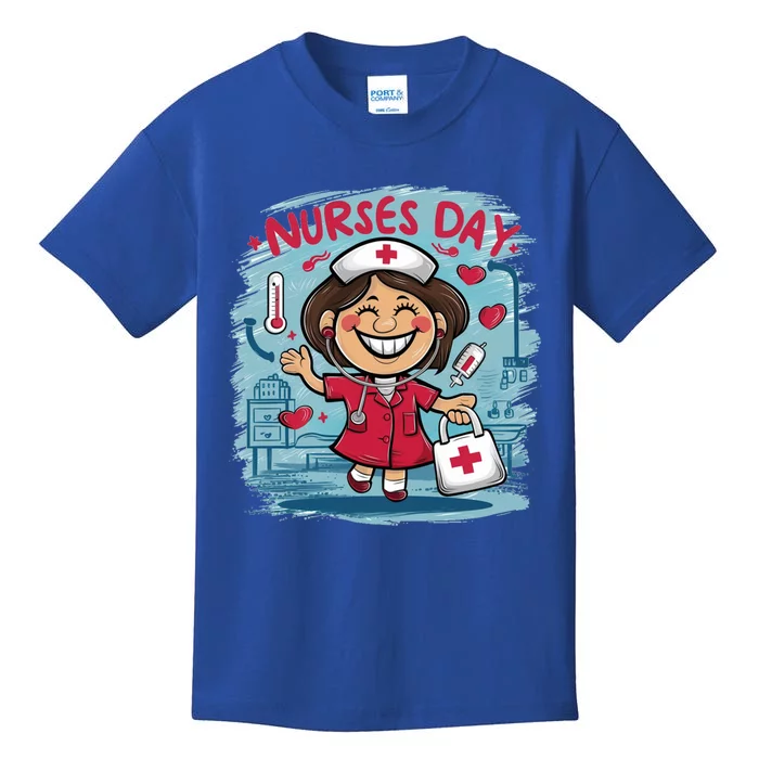 International And National Nurses Day Happy Nurses Day Gift Kids T-Shirt