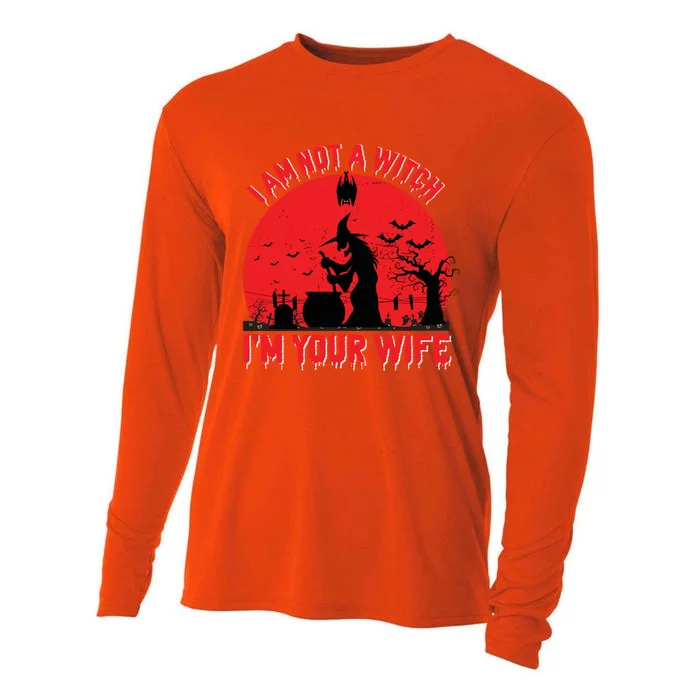 I Am Not Witch I M Your Wife Happy Halloween Gift Cooling Performance Long Sleeve Crew