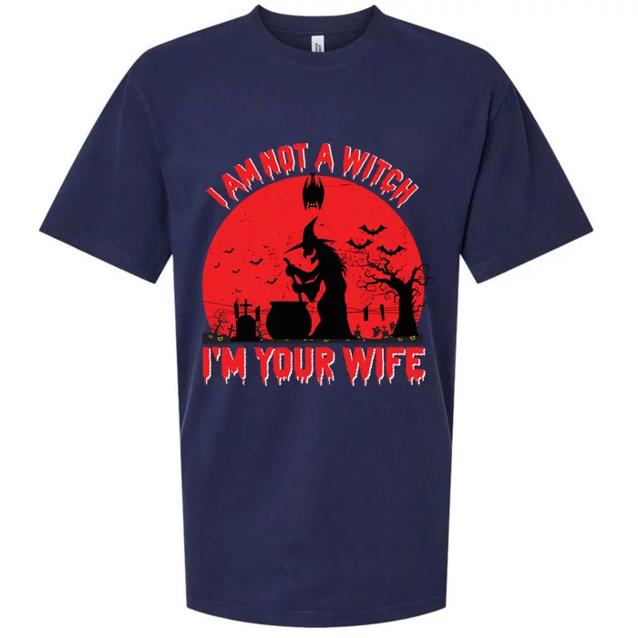 I Am Not Witch I M Your Wife Happy Halloween Gift Sueded Cloud Jersey T-Shirt