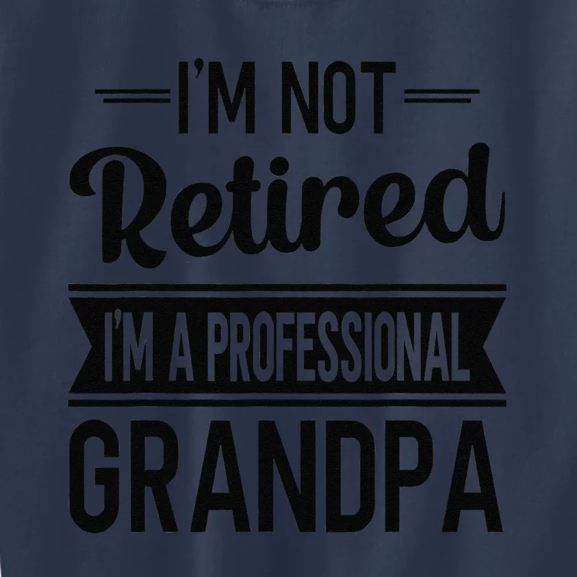 I Am Not Retired Im A Professional GrandpaFunny Father Day Kids Sweatshirt