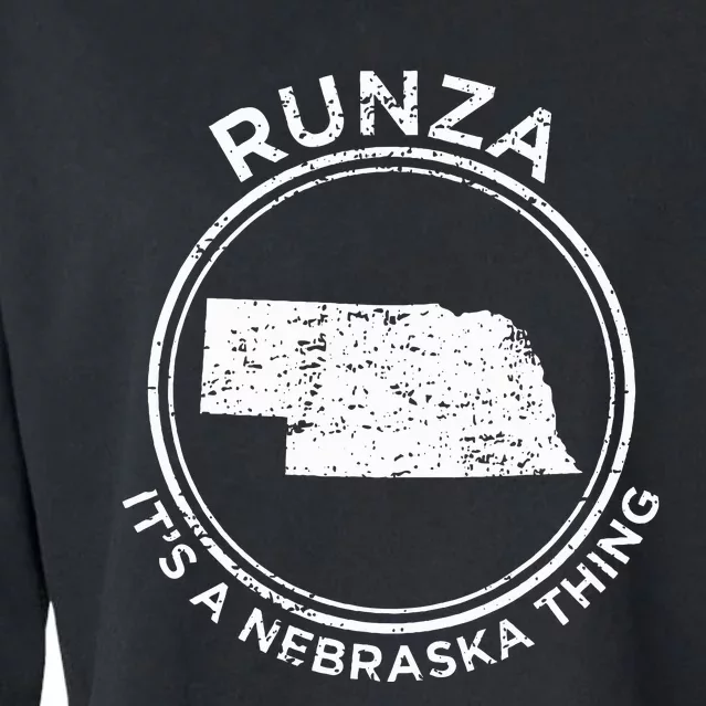 ItS A Nebraska Thing Runza Cropped Pullover Crew