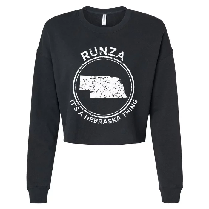 ItS A Nebraska Thing Runza Cropped Pullover Crew