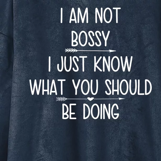 I Am Not Bossy Funny Hooded Wearable Blanket