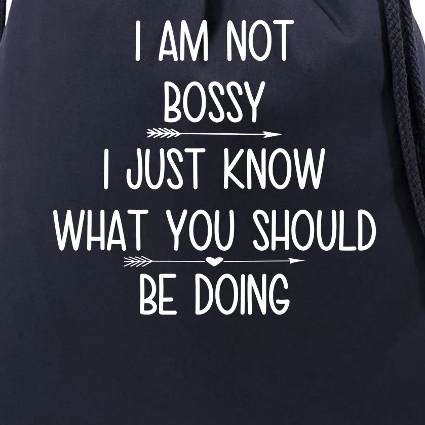 I Am Not Bossy Funny Drawstring Bag