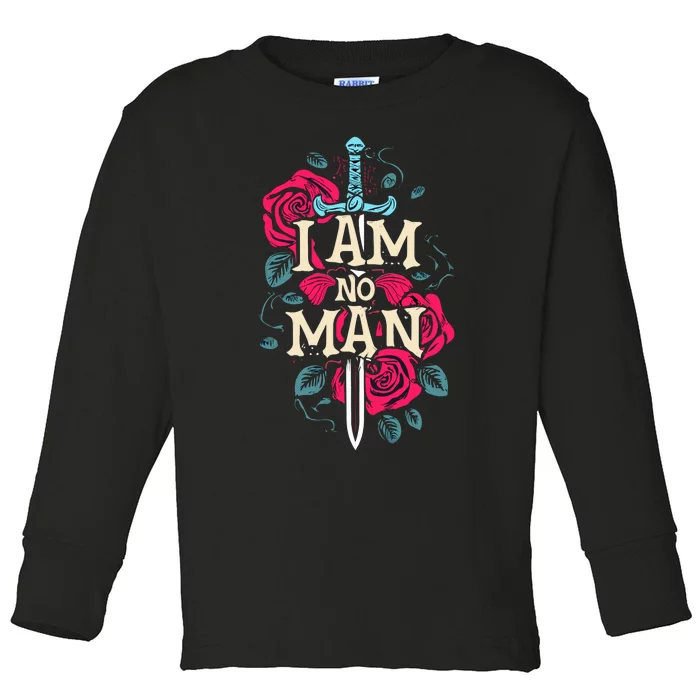 I Am No Man Toddler Long Sleeve Shirt