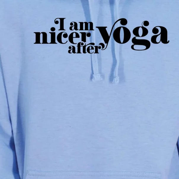 I Am Nicer After Yoga Funny Graphic Tees And Funny Gift Unisex Surf Hoodie