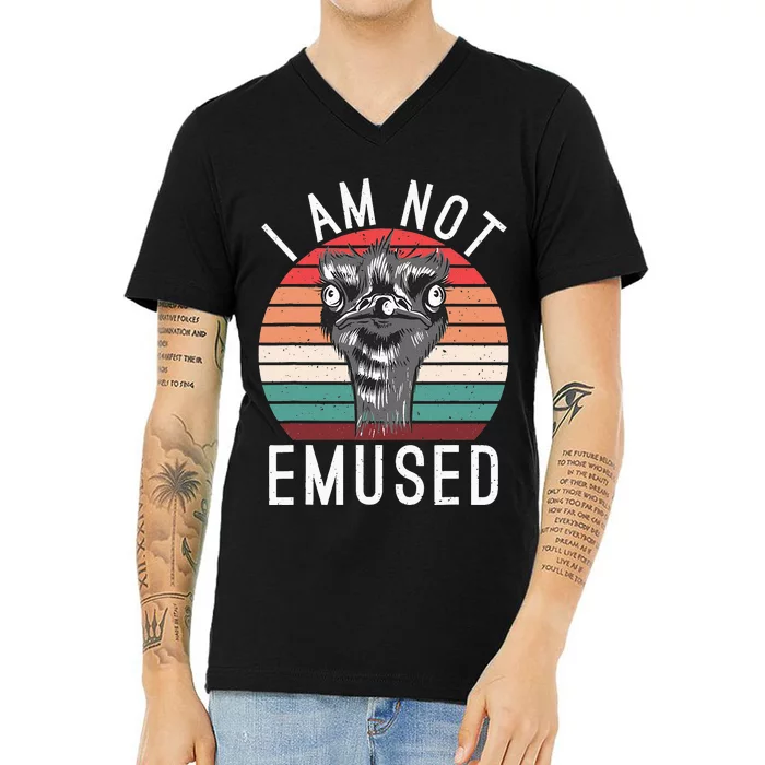 I am not Emused funny Bird Lover Emu V-Neck T-Shirt