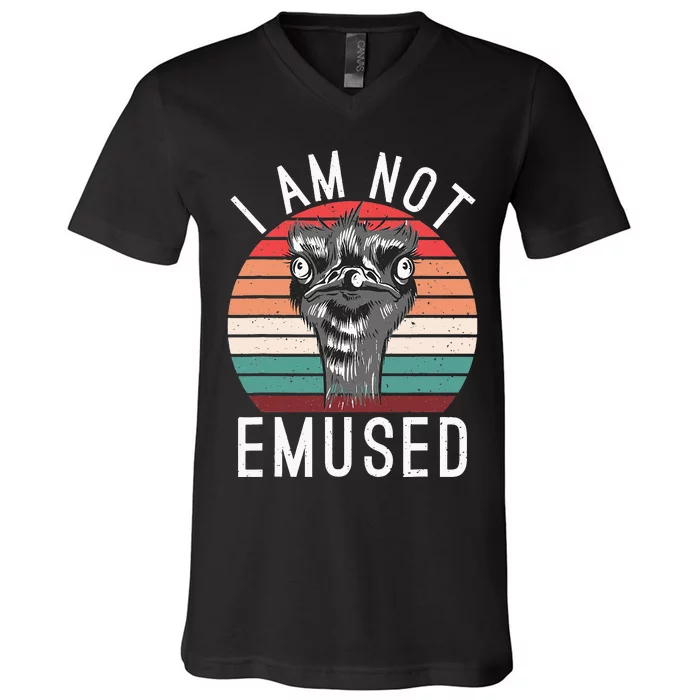 I am not Emused funny Bird Lover Emu V-Neck T-Shirt