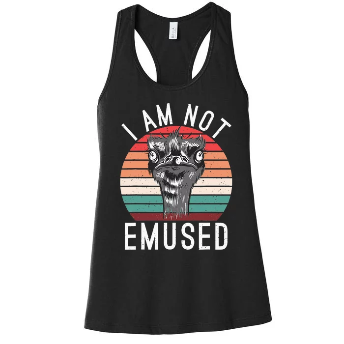 I am not Emused funny Bird Lover Emu Women's Racerback Tank