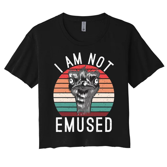 I am not Emused funny Bird Lover Emu Women's Crop Top Tee