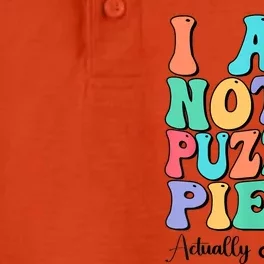 I Am Not A Puzzle Piece Actually Autistic Autism Awareness Dry Zone Grid Performance Polo