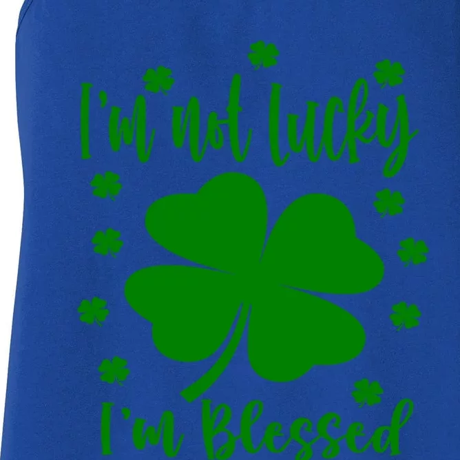 I Am Not Lucky I Am Blessed St Patrick's Day 2021 Gift Women's Racerback Tank