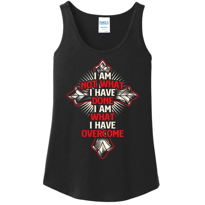 I Am Not What I Have Done Religious Jesus Christian Faith Ladies Essential Tank