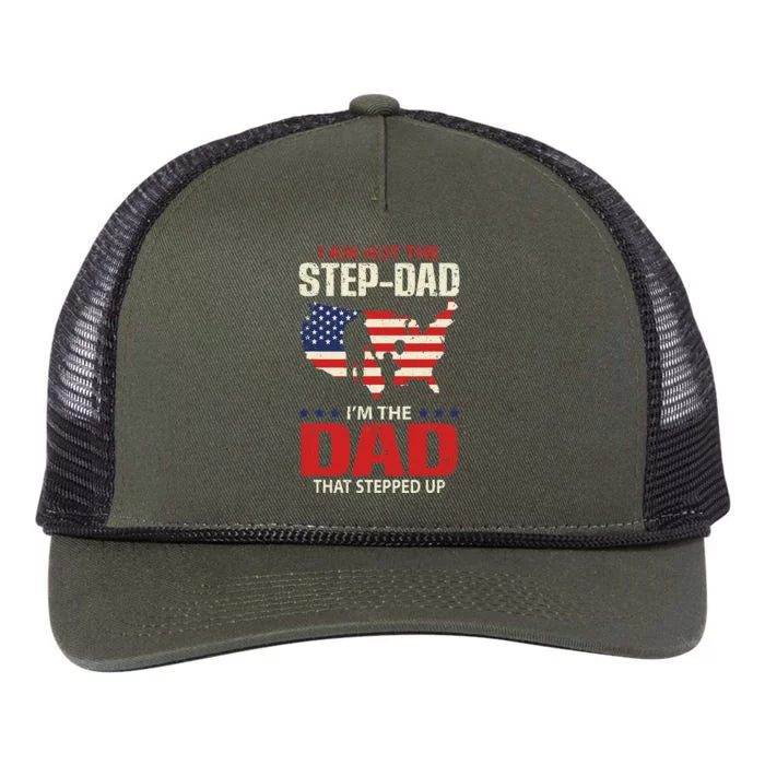 I am not the Step Dad I am the Dad that Stepped up Fathers Retro Rope Trucker Hat Cap