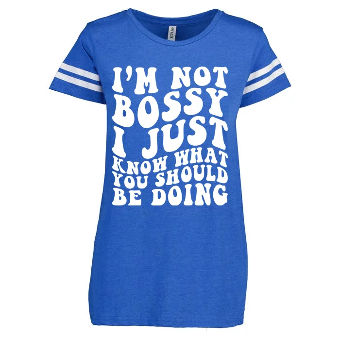 I Am Not Bossy I Just Know What You Should Be Doing Funny Enza Ladies Jersey Football T-Shirt