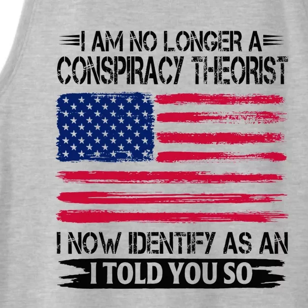 I Am No Longer A Conspiracy Theorist As An I Told You So Ladies Tri-Blend Wicking Tank