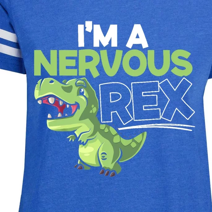 I'm A Nervous Rex Dinosaur Lover Future Paleontologist Enza Ladies Jersey Football T-Shirt