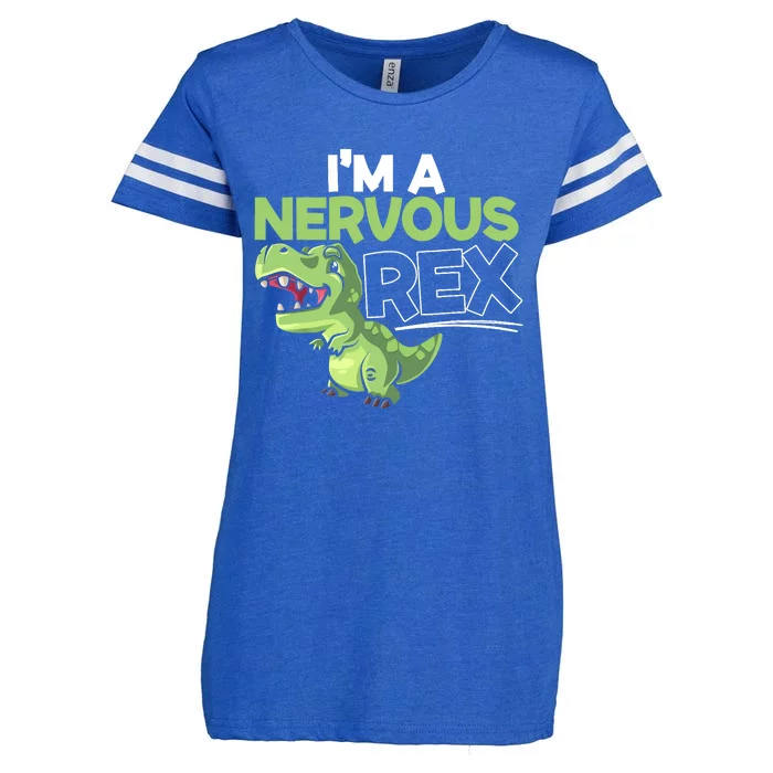 I'm A Nervous Rex Dinosaur Lover Future Paleontologist Enza Ladies Jersey Football T-Shirt