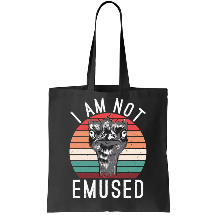 I Am Not Emused Funny bird lover Emu Pun Tote Bag