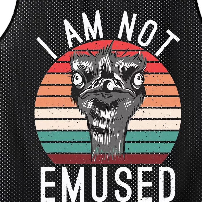 I Am Not Emused Funny bird lover Emu Pun Mesh Reversible Basketball Jersey Tank