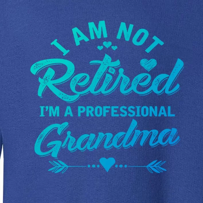 I Am Not Retired IM A Professional Grandma Gift Toddler Sweatshirt