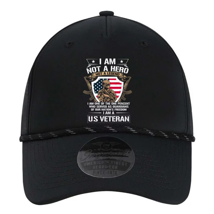 I Am Not A Hero Not A Legend I Am A Us Veteran Usa Military Performance The Dyno Cap