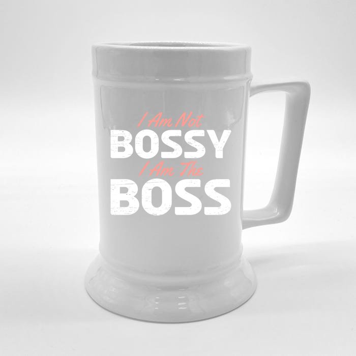 I Am Not Bossy I Am The Boss Leader Chief Employer Head Tees Gift Front & Back Beer Stein