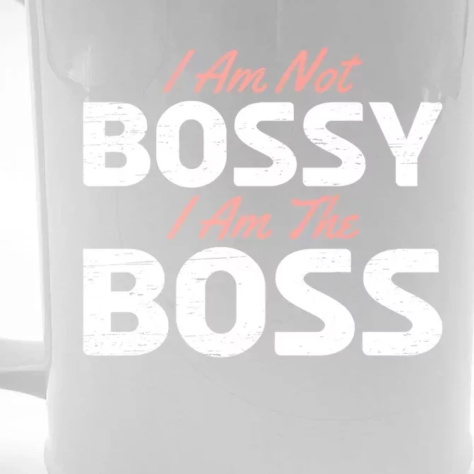 I Am Not Bossy I Am The Boss Leader Chief Employer Head Tees Gift Front & Back Beer Stein