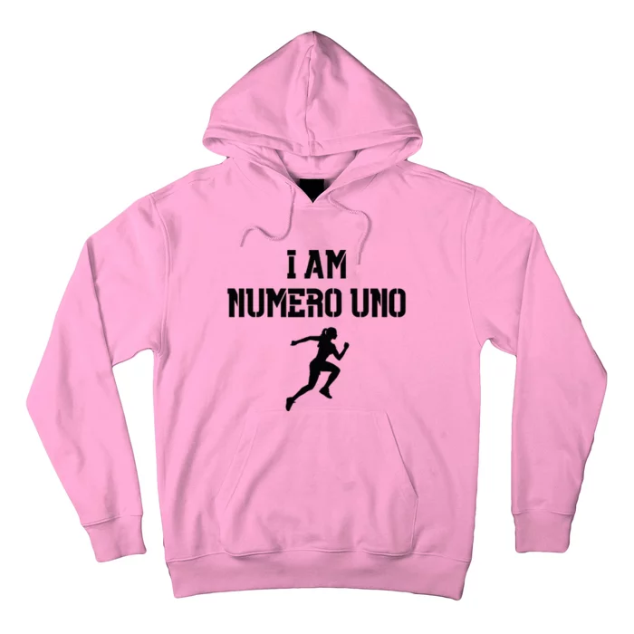 I Am Numero Uno Cardio Strong Female Bodybuilder Running Hoodie