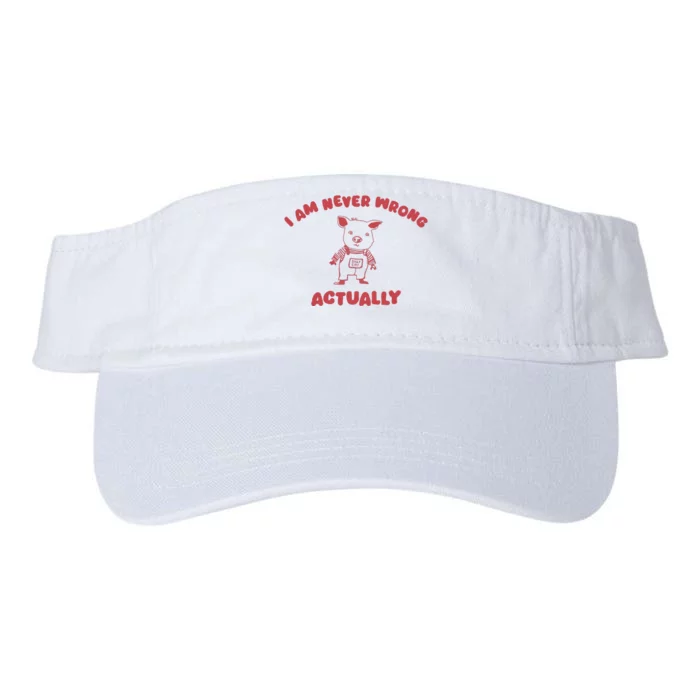 I Am Never Wrong Actually Valucap Bio-Washed Visor