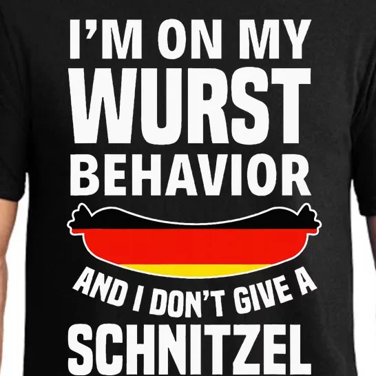 I Am On My Sausage Behaviour I Give No Schnitzel Pajama Set