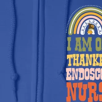 I Am One Thankful Endoscopy Nurse Bohemian Thanksgiving Cool Gift Full Zip Hoodie