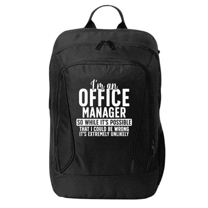 I'm An Office Ager Office Aget Day Cute Gift City Backpack