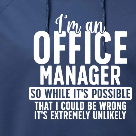 I'm An Office Ager Office Aget Day Cute Gift Performance Fleece Hoodie