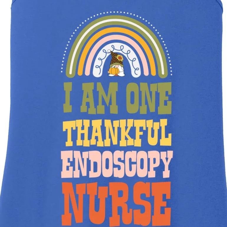 I Am One Thankful Endoscopy Nurse Bohemian Thanksgiving Gift Ladies Essential Tank