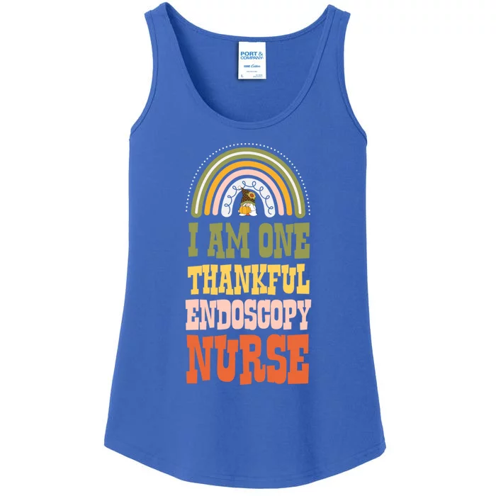 I Am One Thankful Endoscopy Nurse Bohemian Thanksgiving Gift Ladies Essential Tank