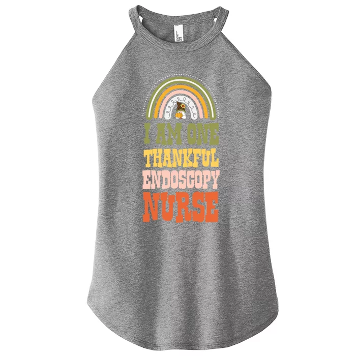 I Am One Thankful Endoscopy Nurse Bohemian Thanksgiving Gift Women’s Perfect Tri Rocker Tank