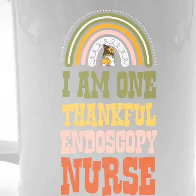 I Am One Thankful Endoscopy Nurse Bohemian Thanksgiving Gift Front & Back Beer Stein