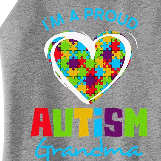 I'm A Proud Autism Grandma Autism Awareness Grandma Women’s Perfect Tri Rocker Tank