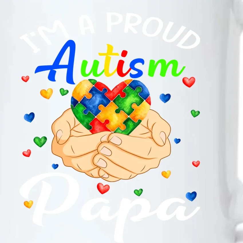 I'm A Proud Autism Papa Autism Awareness Autistic Gift Black Color Changing Mug