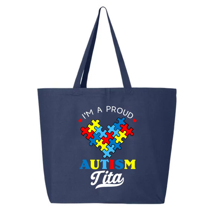 I'm A Proud Autism Tita Autism Awareness Aunt Nephew Niece 25L Jumbo Tote