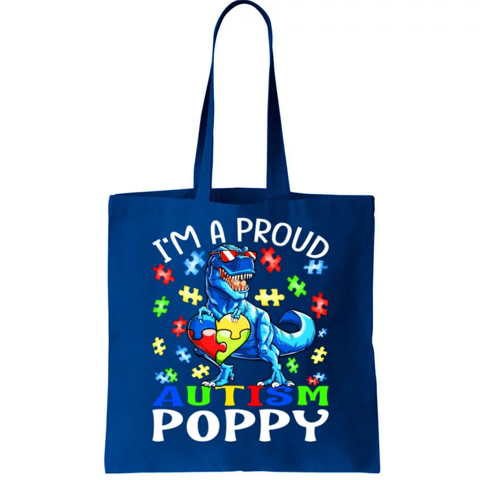 I'm A Proud Autism Poppy Dinosaur Gift Tote Bag