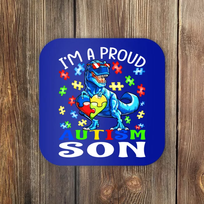 I'm A Proud Autism Son Dinosaur Gift Coaster